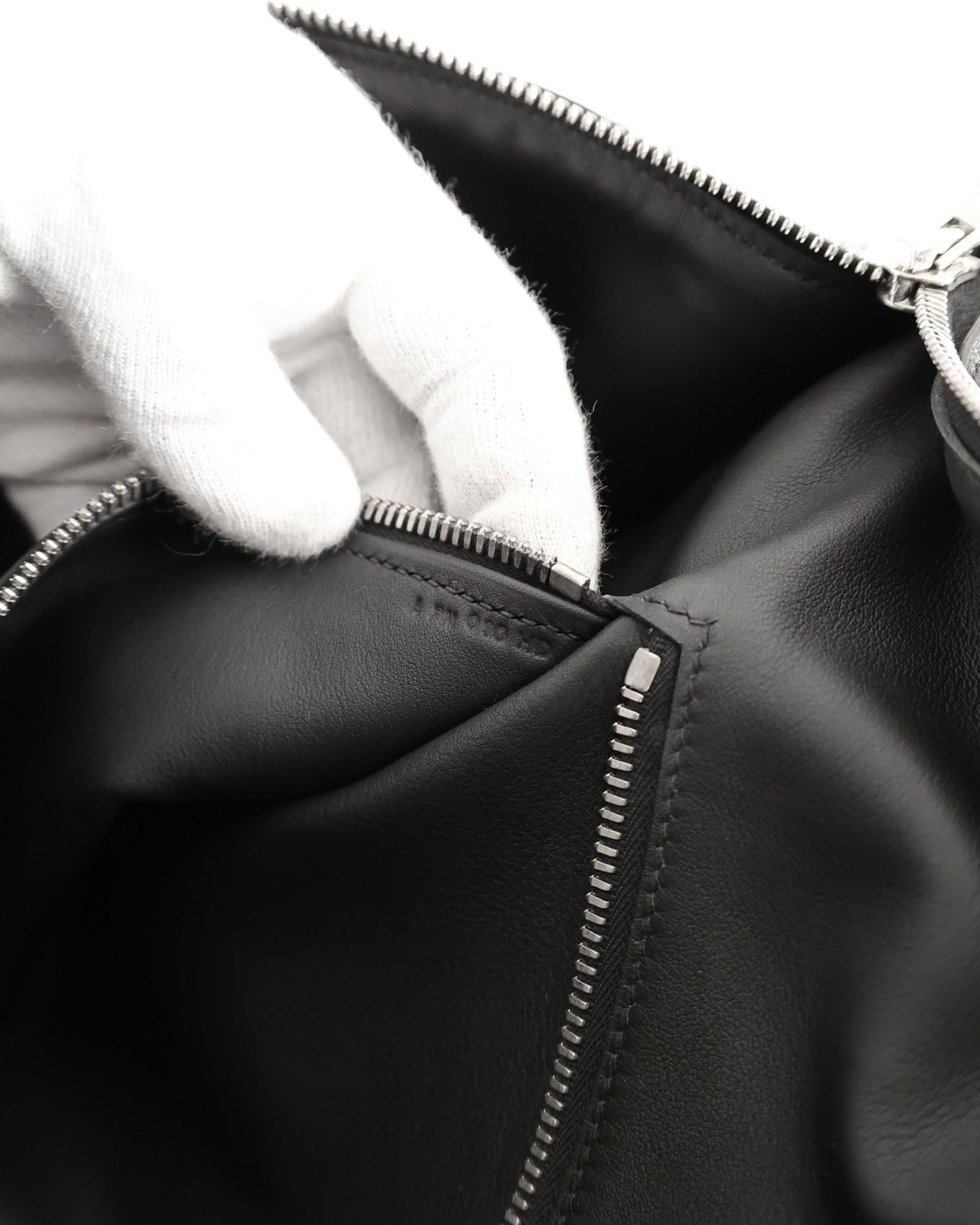 Hermès Black Shearling Cityslide Waistbag GM 2017