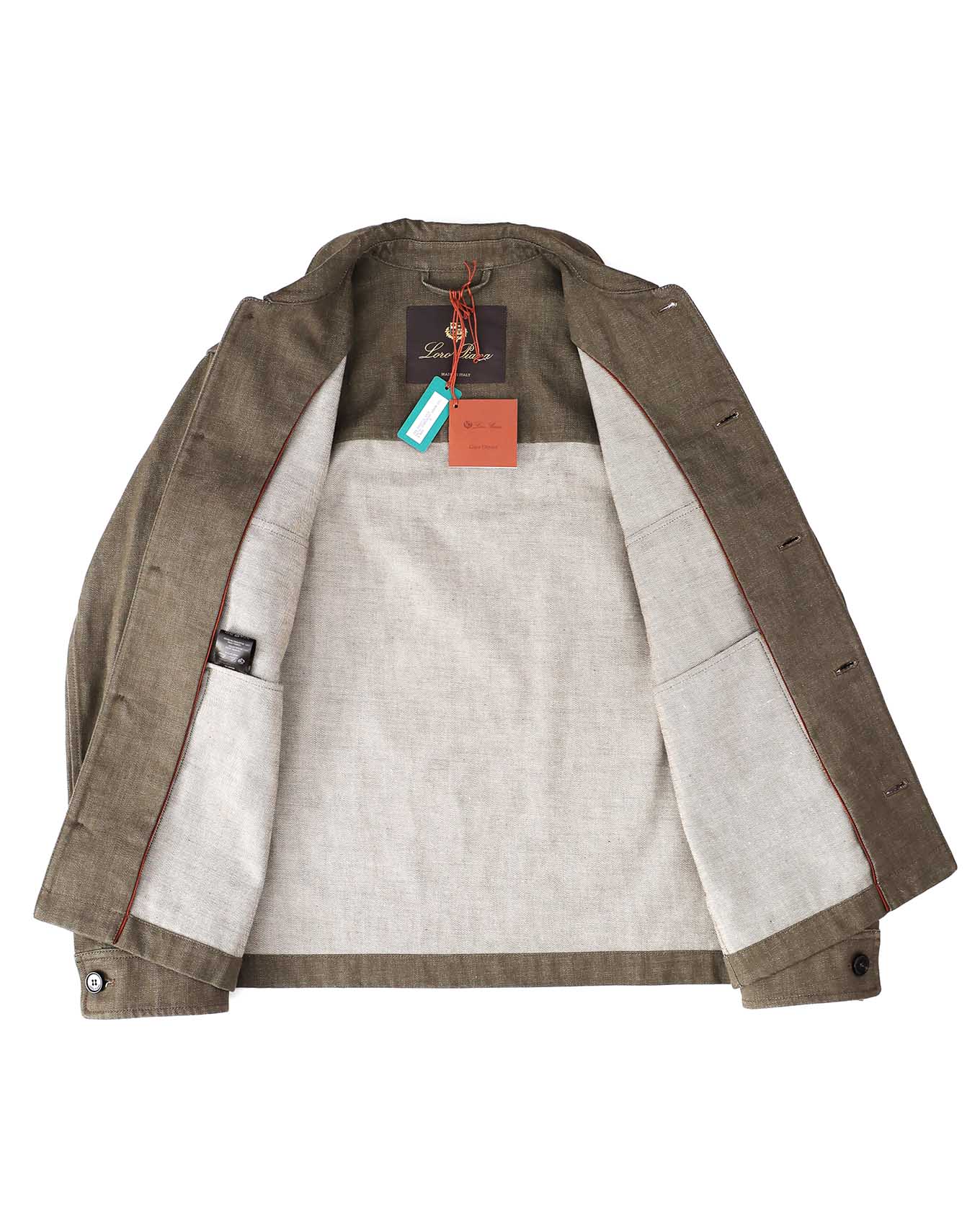 Loro Piana Daito Grey Denim Button Up Jacket