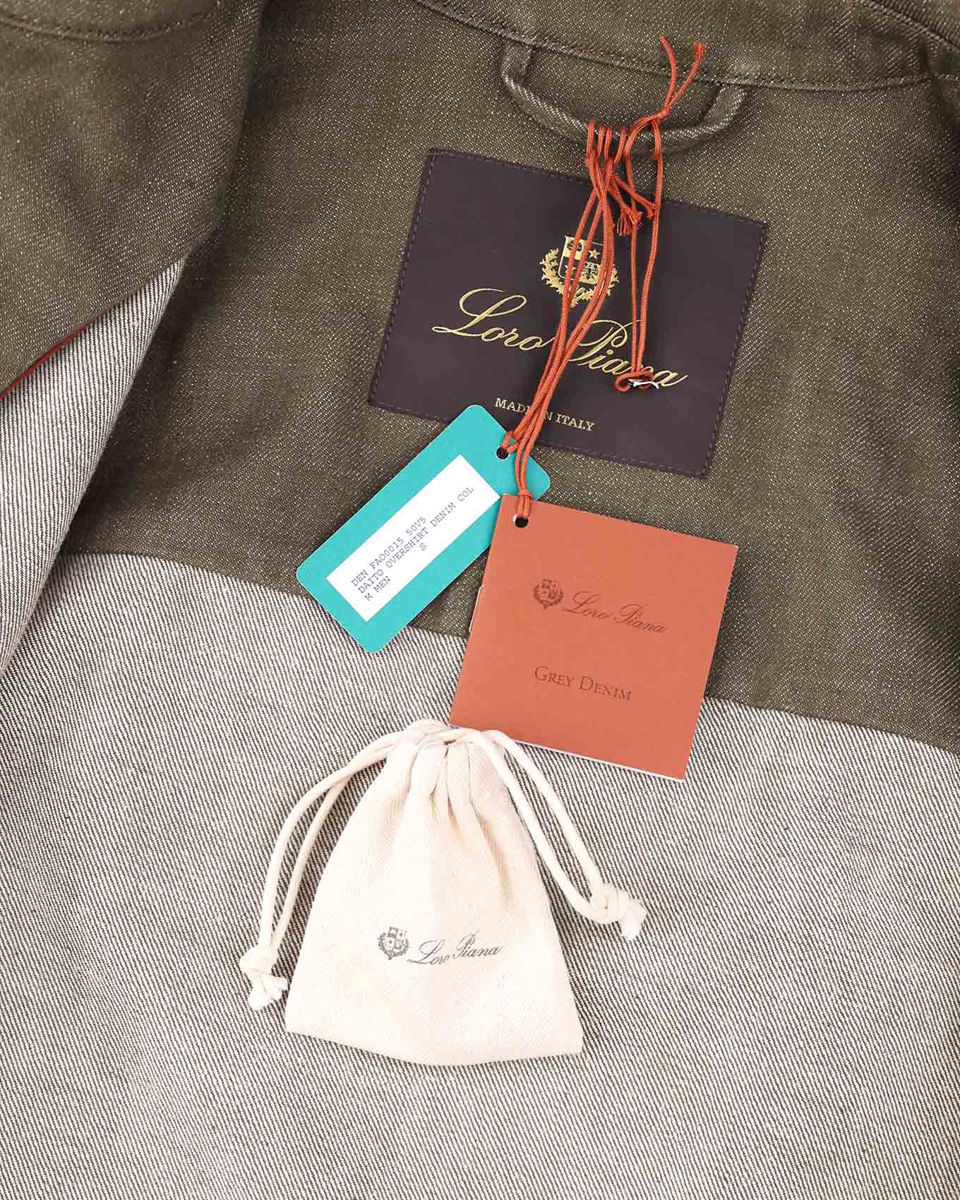 Loro Piana Daito Grey Denim Button Up Jacket