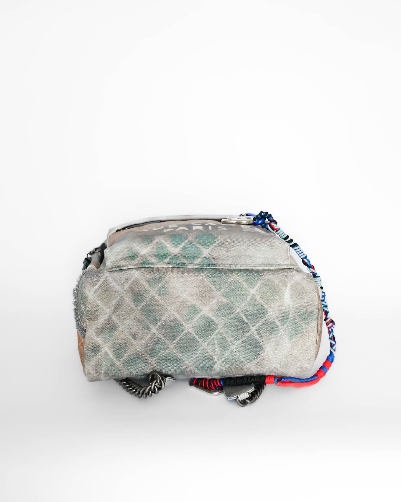 Chanel SS14 Artclass Light Grey Canvas Large Graffiti Backpack