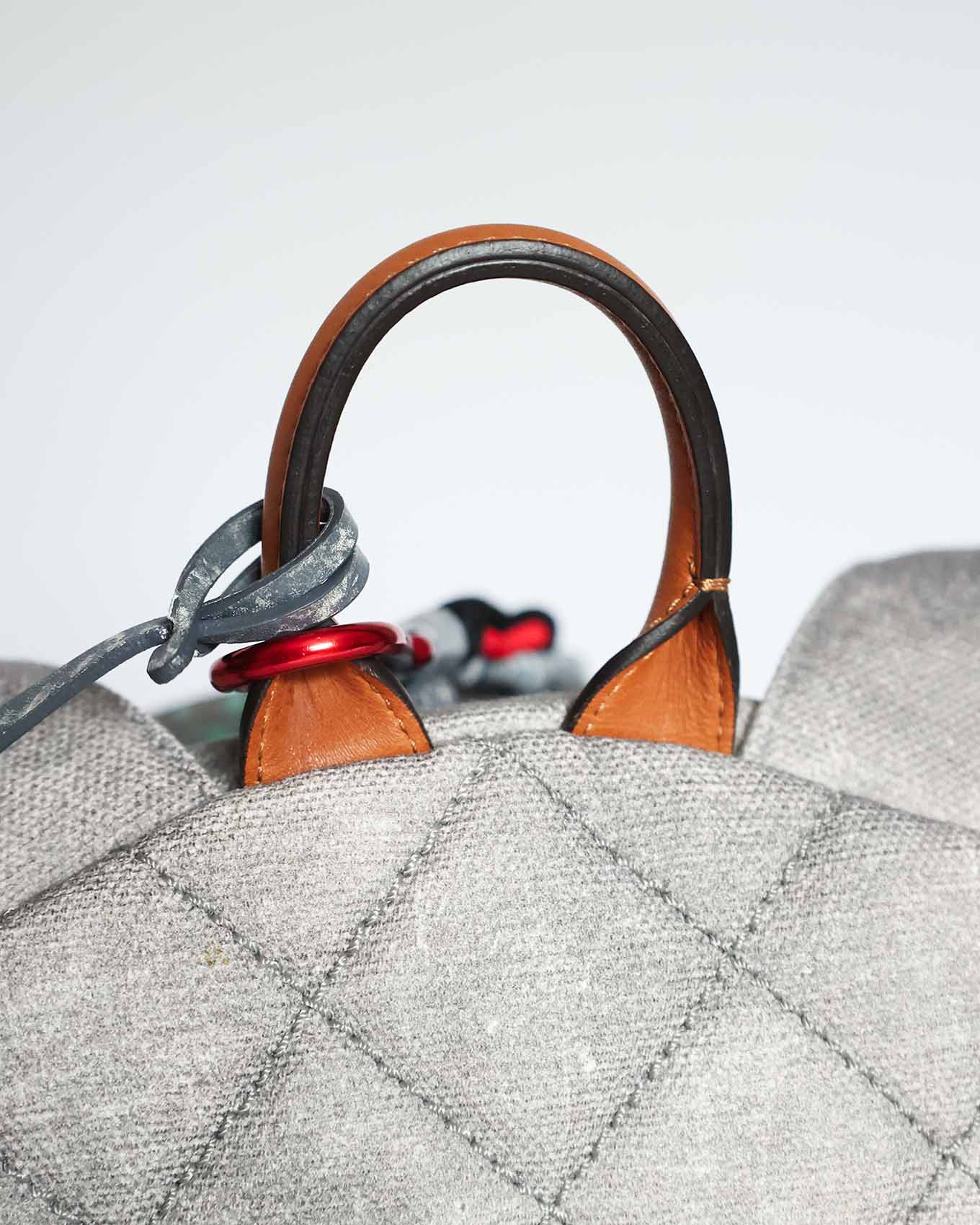 Chanel SS14 Artclass Light Grey Canvas Large Graffiti Backpack