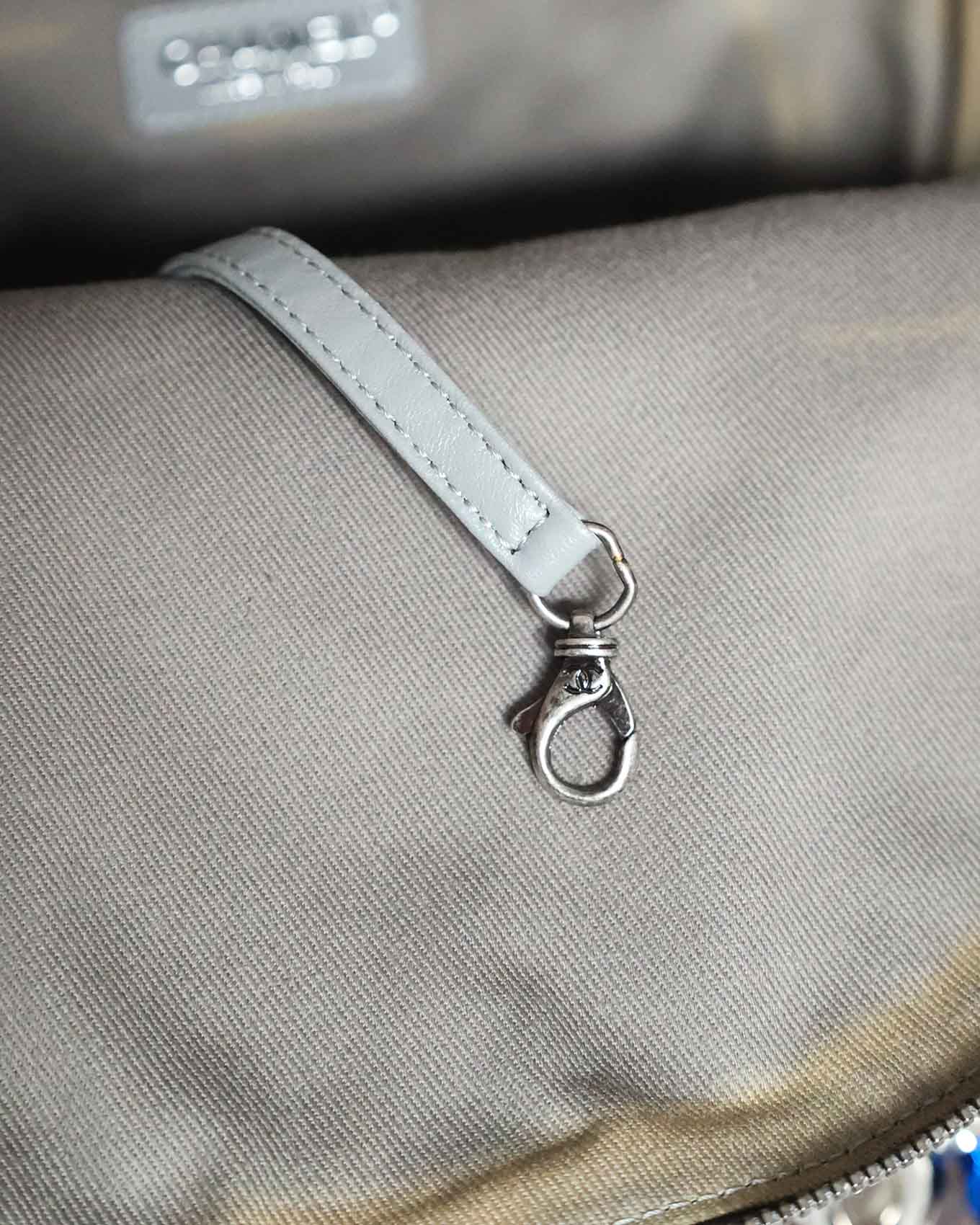 Chanel SS14 Artclass Light Grey Canvas Large Graffiti Backpack