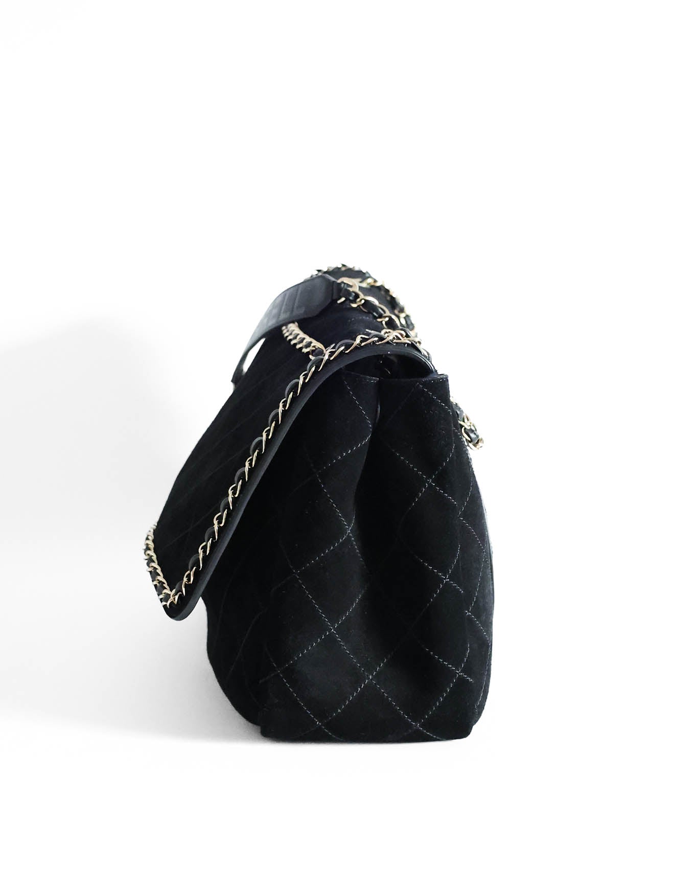 Chanel x Pharrell Williams Black Suede XXL Classic Flap Bag
