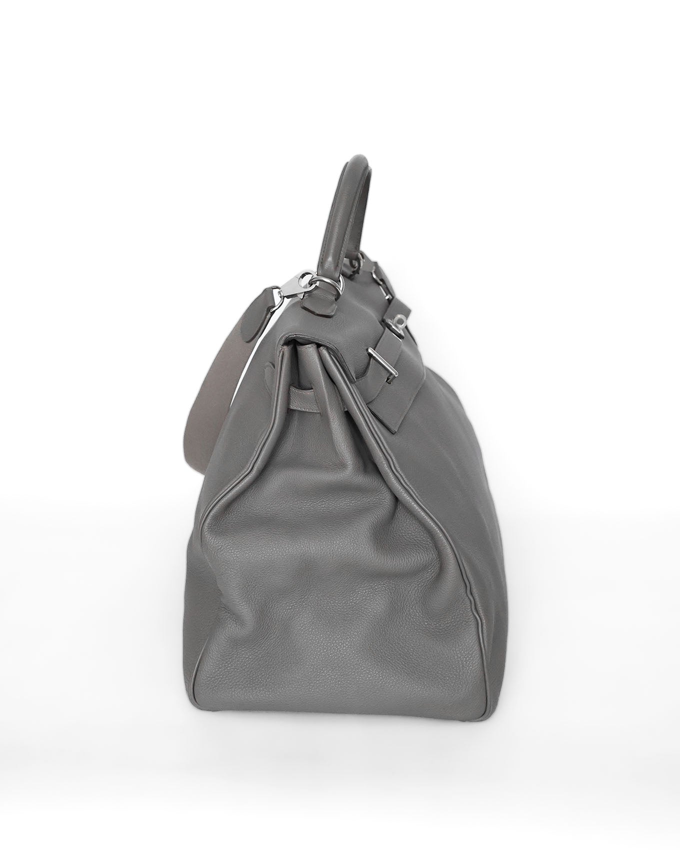 Hermès Kelly 50 Voyage Gris Etain Clémence 2018