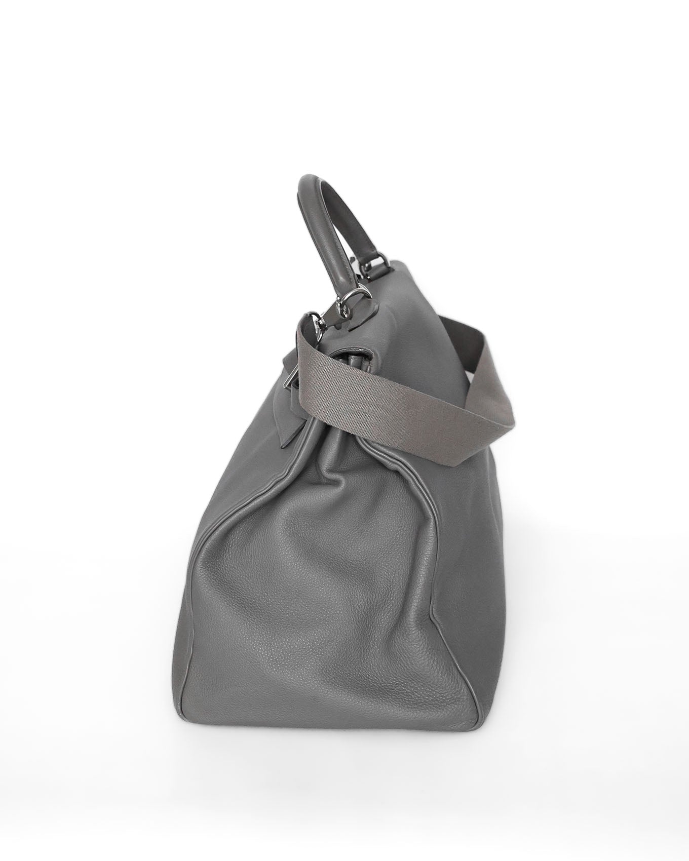 Hermès Kelly 50 Voyage Gris Etain Clémence 2018