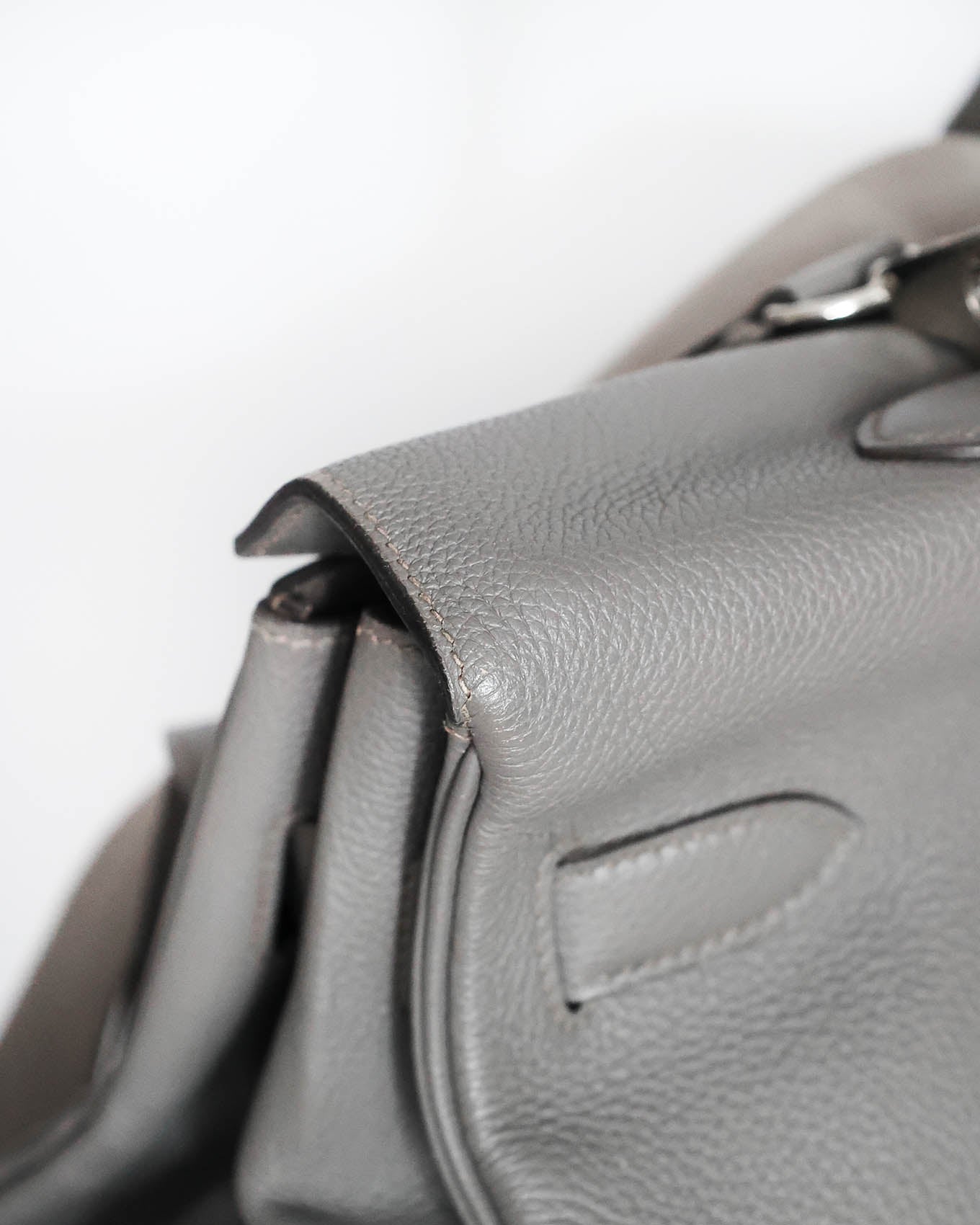 Hermès Kelly 50 Voyage Gris Etain Clémence 2018
