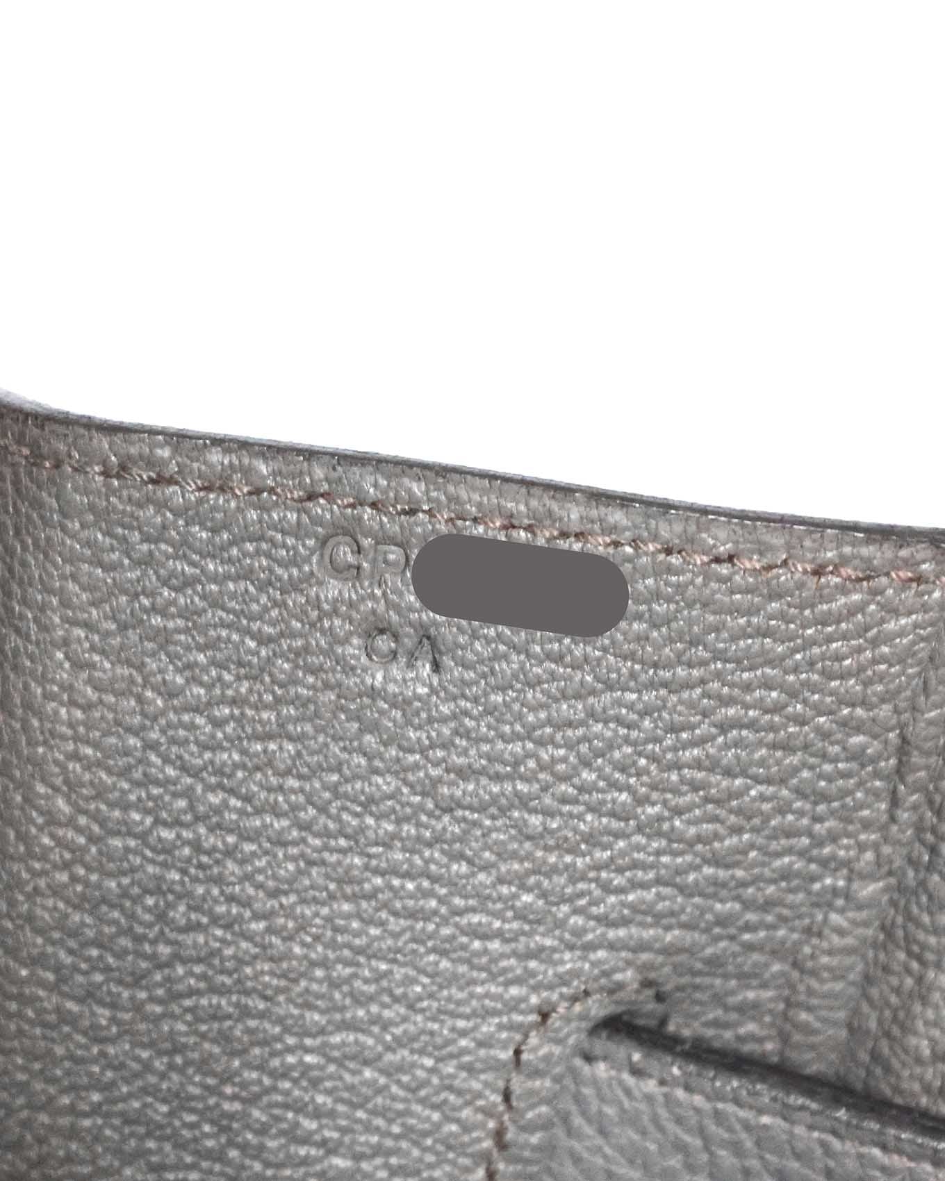 Hermès Kelly 50 Voyage Gris Etain Clémence 2018
