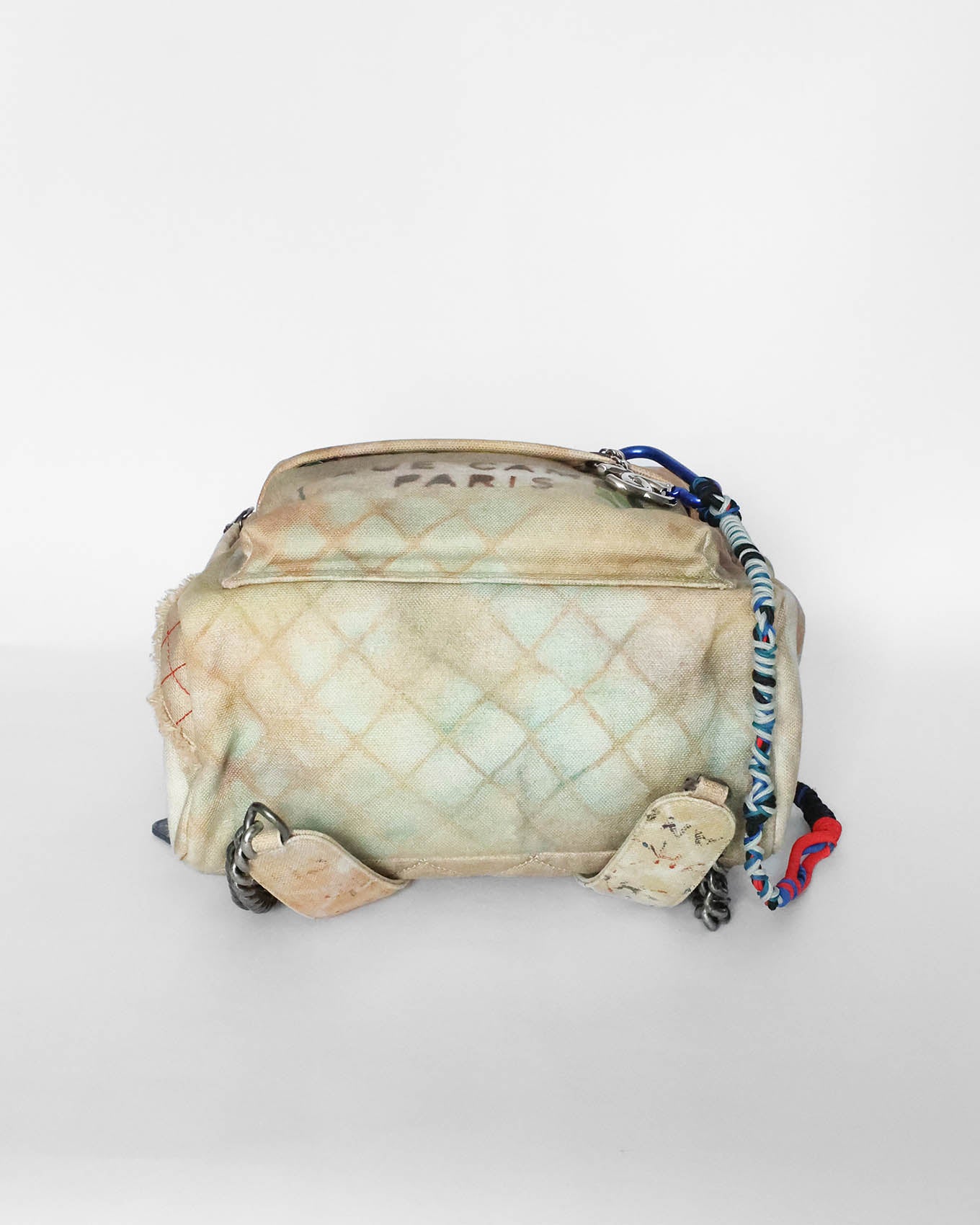 Chanel SS14 Artclass Yellow Canvas Small Graffiti Backpack