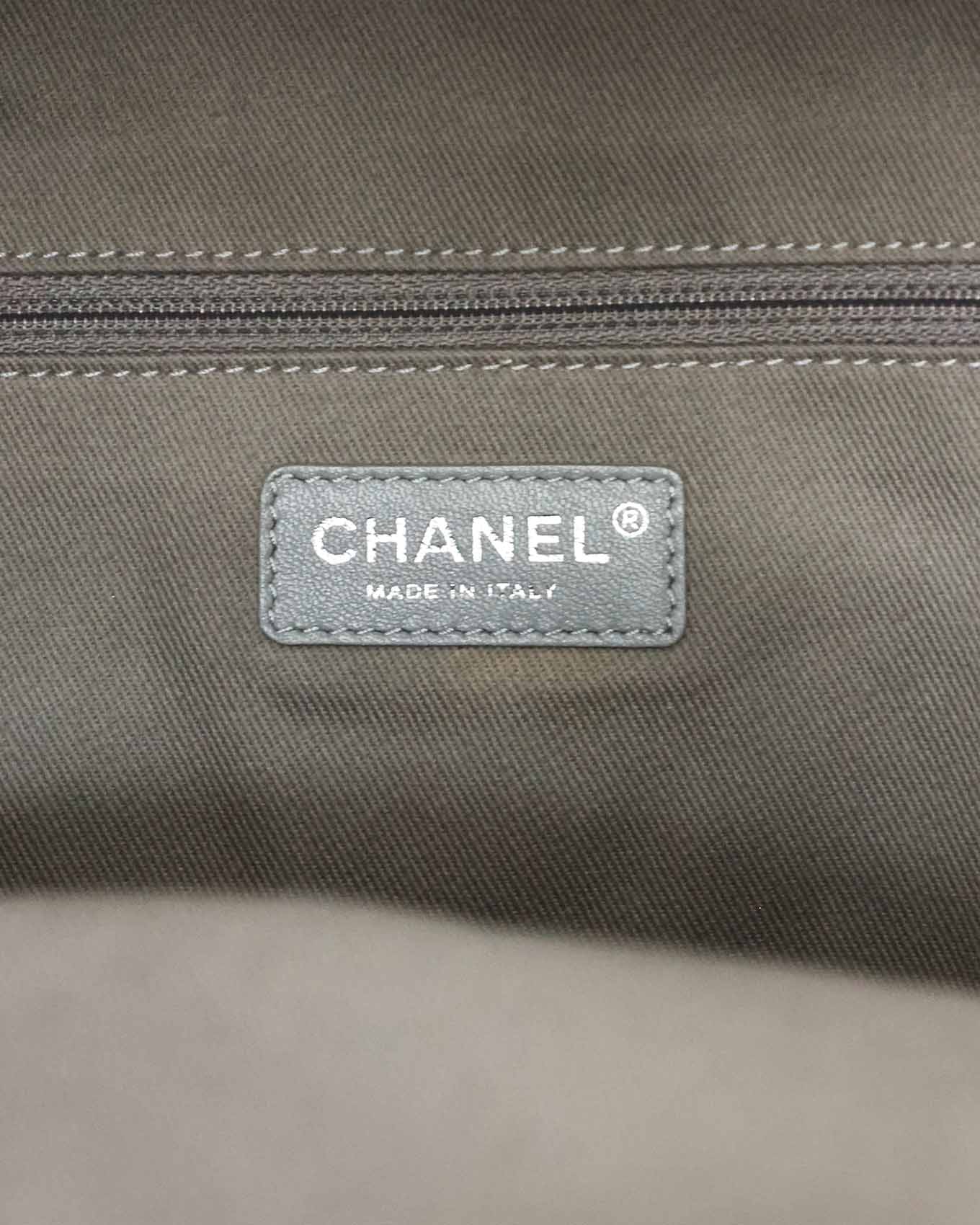 Chanel SS14 Artclass Light Grey Canvas Small Graffiti Backpack FULL SET