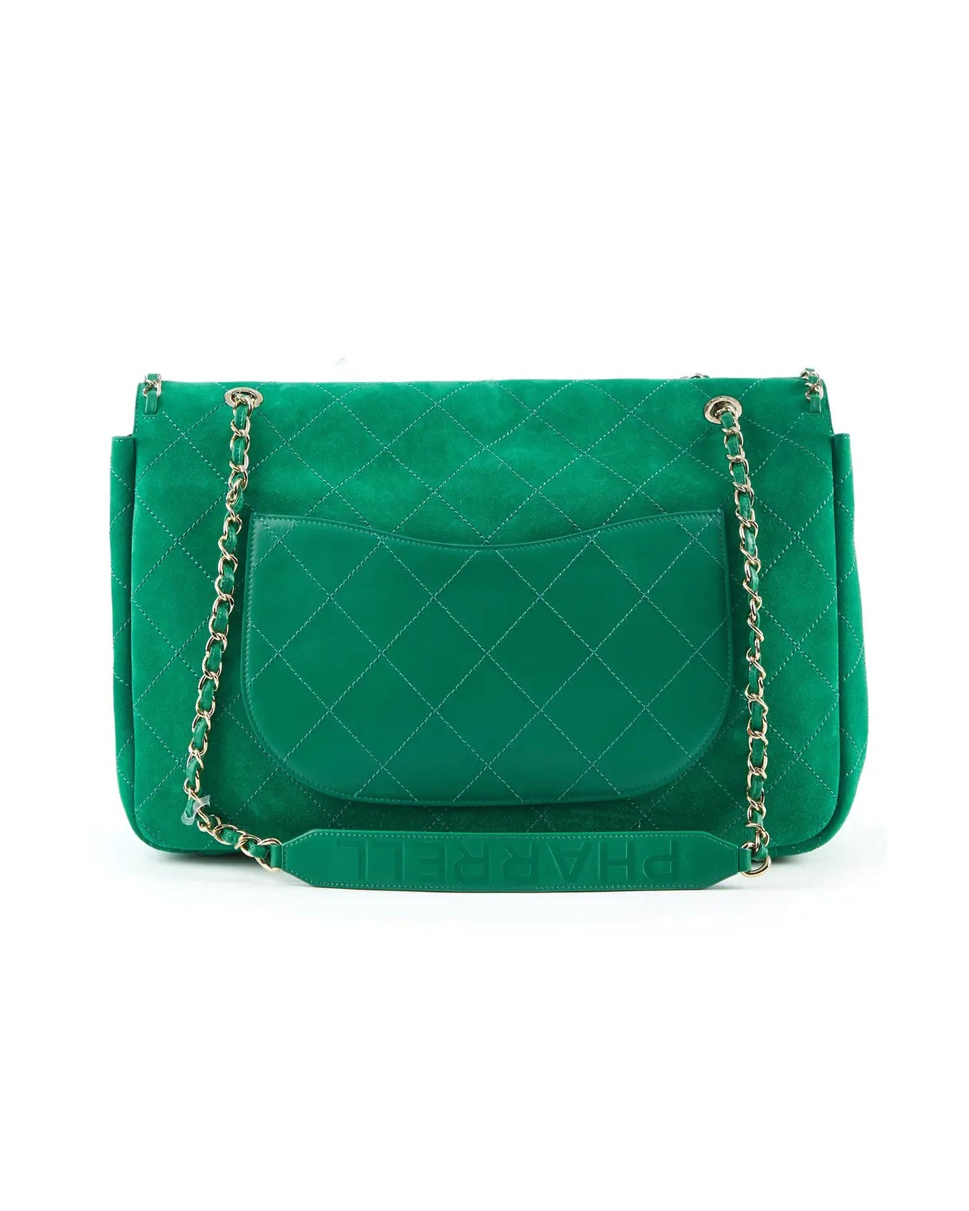 Chanel x Pharrell Williams Green Suede XXL Classic Flap Bag