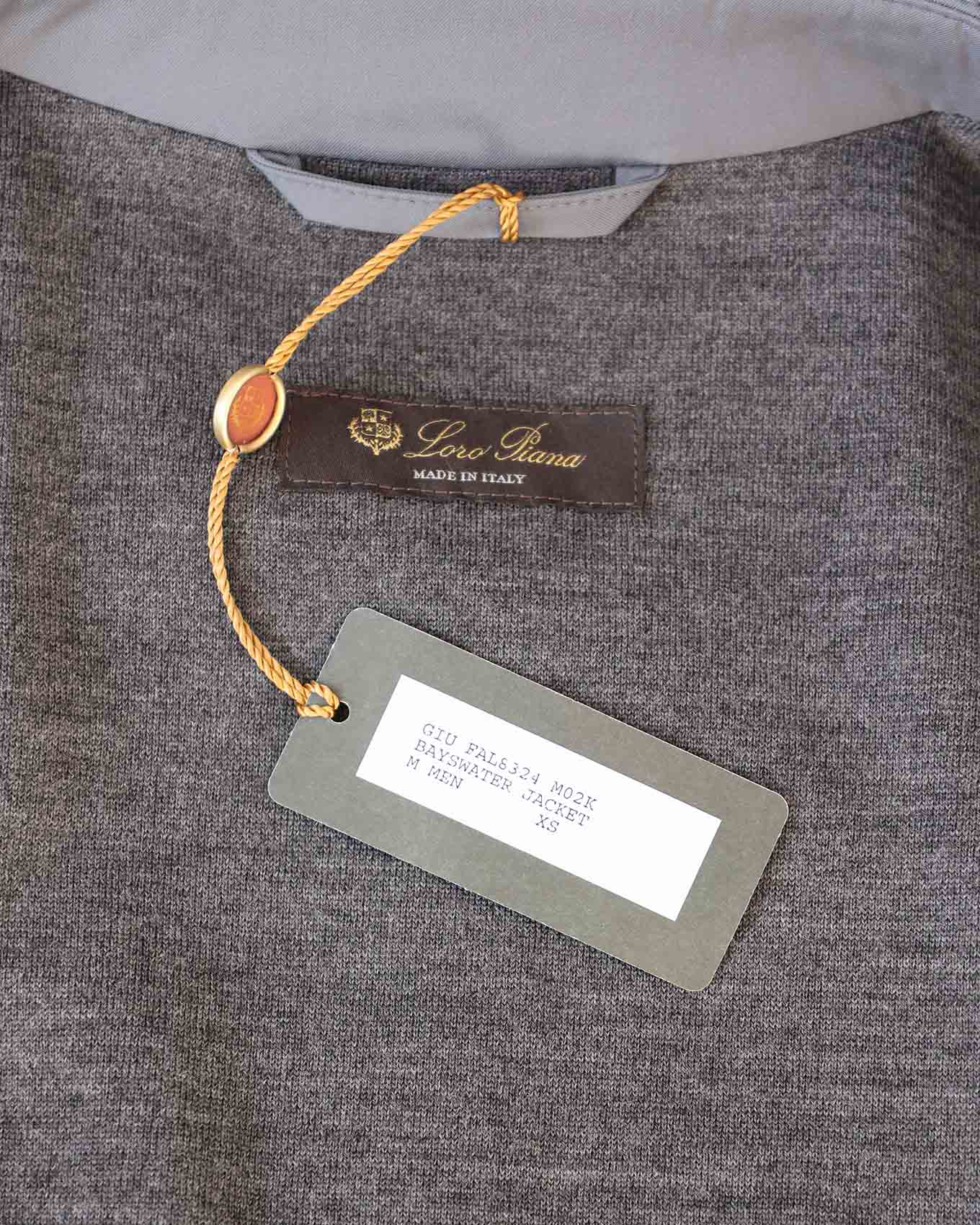 Loro Piana Grey Storm System Zip Up Jacket