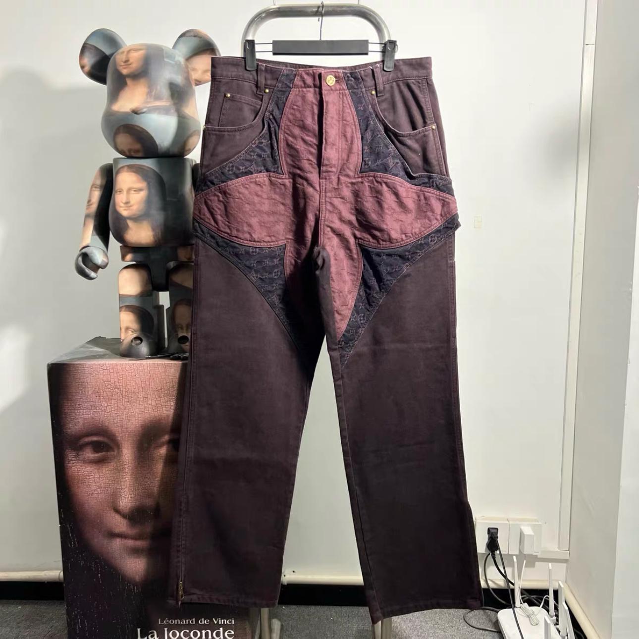 Louis Vuitton FW23 Nigo Collection Wine Red Denim