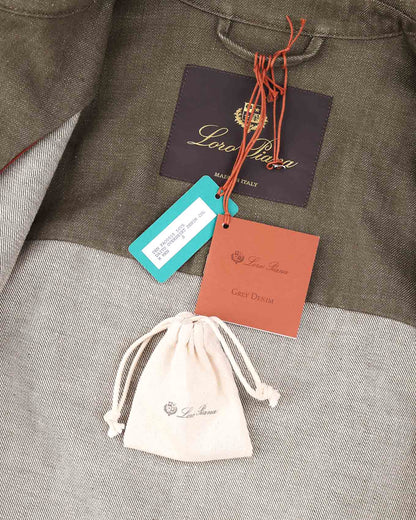 Loro Piana Daito Grey Denim Button Up Jacket