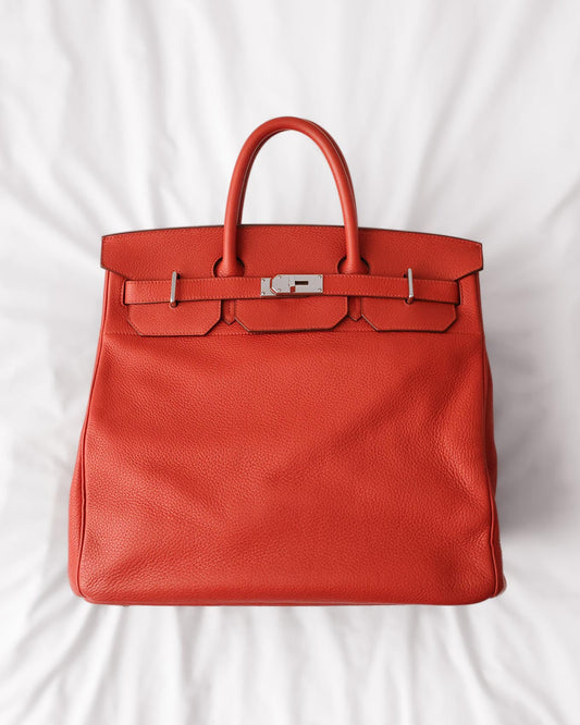 Hermès HAC Haut à Courroies 40 Rouge Casaque 2009