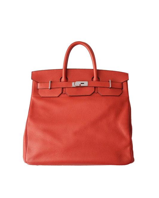 Hermès HAC Haut à Courroies 40 Rouge Casaque 2009