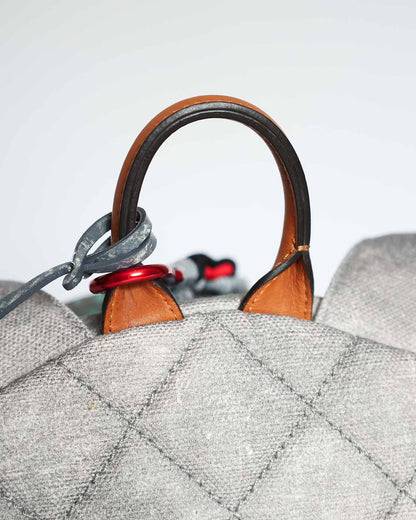 Chanel SS14 Artclass Light Grey Canvas Large Graffiti Backpack
