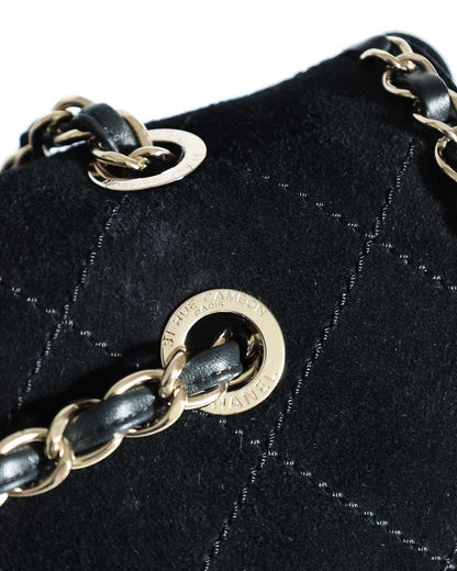 Chanel x Pharrell Williams Black Suede XXL Classic Flap Bag
