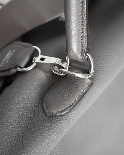 Hermès Kelly 50 Voyage Gris Etain Clémence 2018