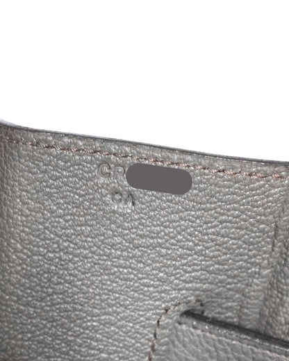 Hermès Kelly 50 Voyage Gris Etain Clémence 2018
