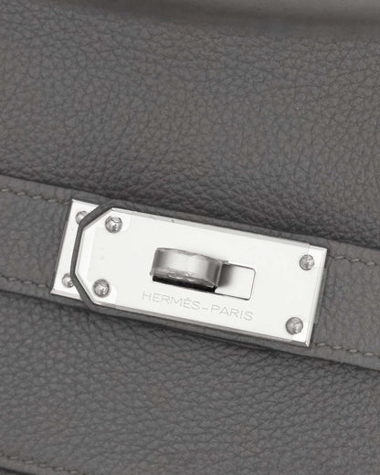 Hermès Kelly 50 Voyage Gris Etain Clémence 2018