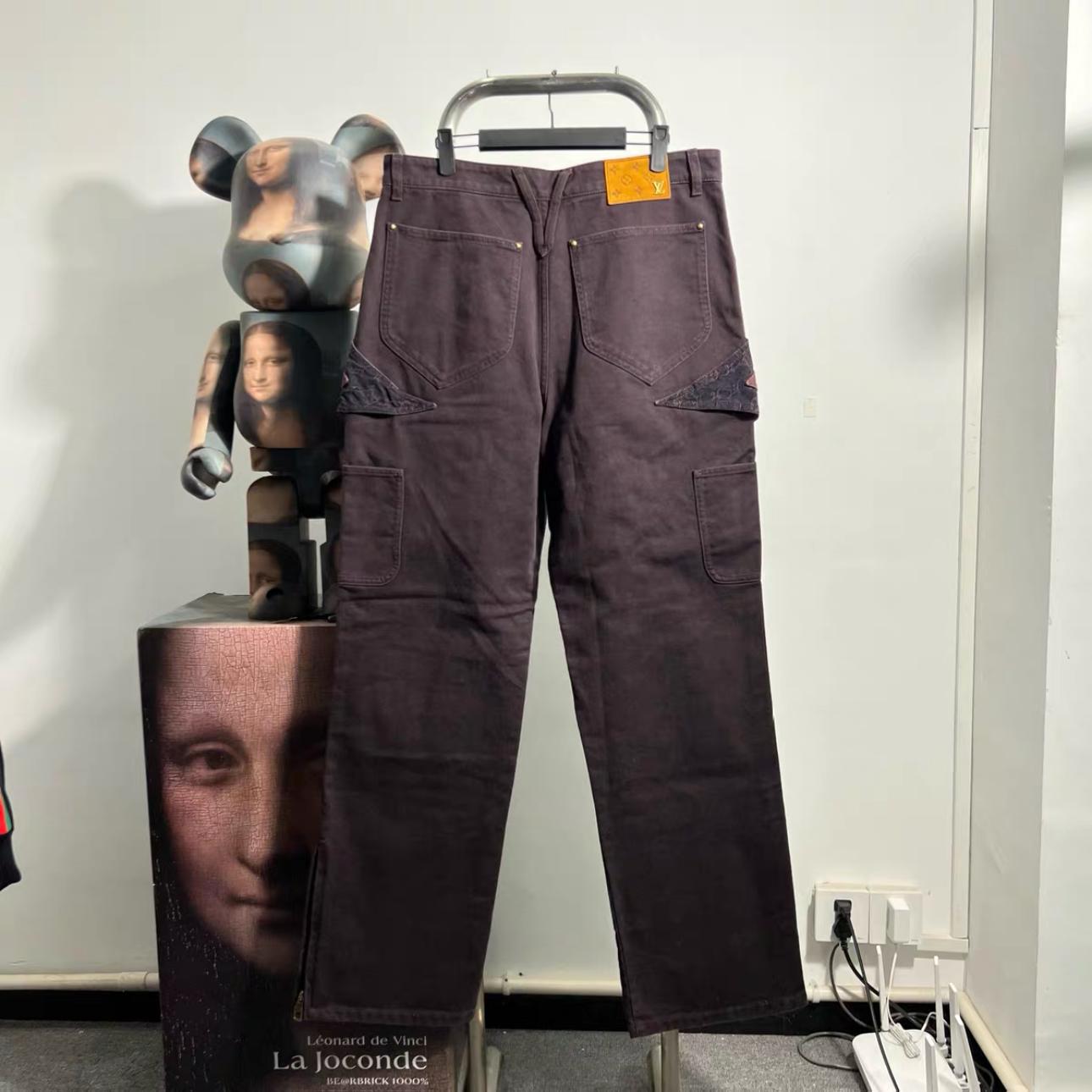 Louis Vuitton FW23 Nigo Collection Wine Red Denim