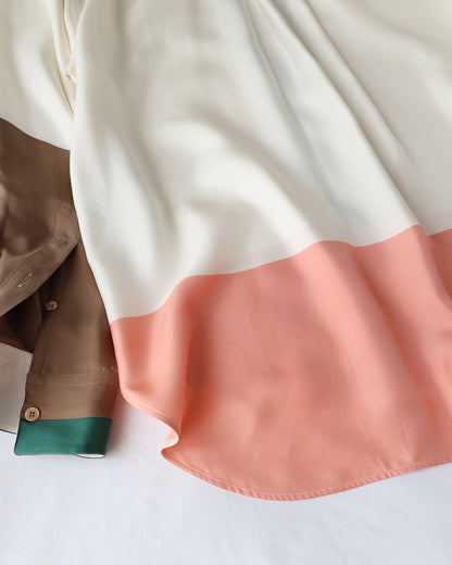 Céline by Phoebe Philo SS11 Oversized Colorblock Silk Shirt