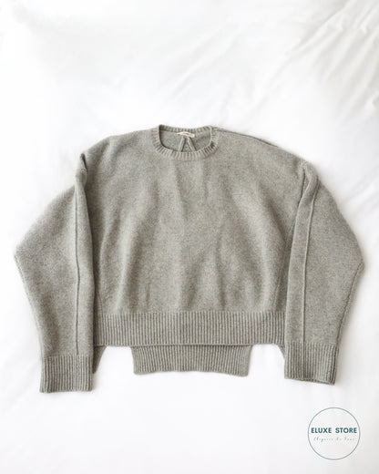 Old Céline by Phoebe Philo Fall Winter 2013 Runway FW13 Oversized Grey Wool Cashmere Sweater v back design