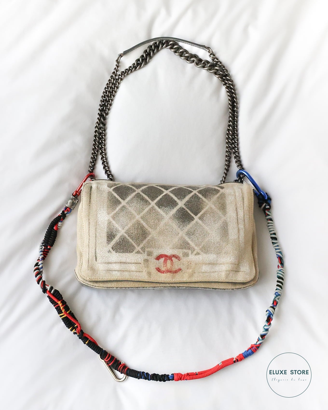 Chanel Spring Summer 2014 Runway SS14 Artclass Graffiti Trompe L'oeil Medium Boy Bag | ELUXE STORE | Shop pre-loved Chanel