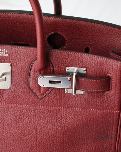 Hermès Birkin HAC Haut à Courroies 40 Rouge H Togo 2009 Hermes red burgundy dark red | Eluxe Store | Shop pre-loved Hermes Bags