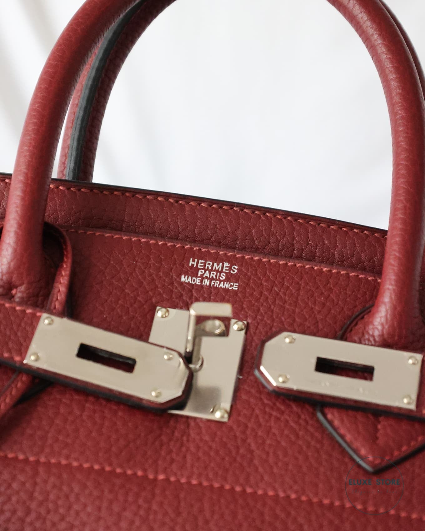 Hermès Birkin HAC Haut à Courroies 40 Rouge H Togo 2009 Hermes red burgundy dark red | Eluxe Store | Shop pre-loved Hermes Bags