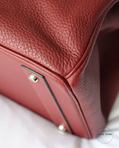 Hermès Birkin HAC Haut à Courroies 40 Rouge H Togo 2009 Hermes red burgundy dark red | Eluxe Store