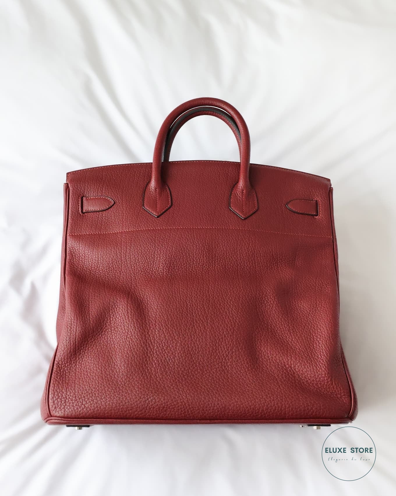 Hermès Birkin HAC Haut à Courroies 40 Rouge H Togo 2009 Hermes red burgundy dark red | Eluxe Store