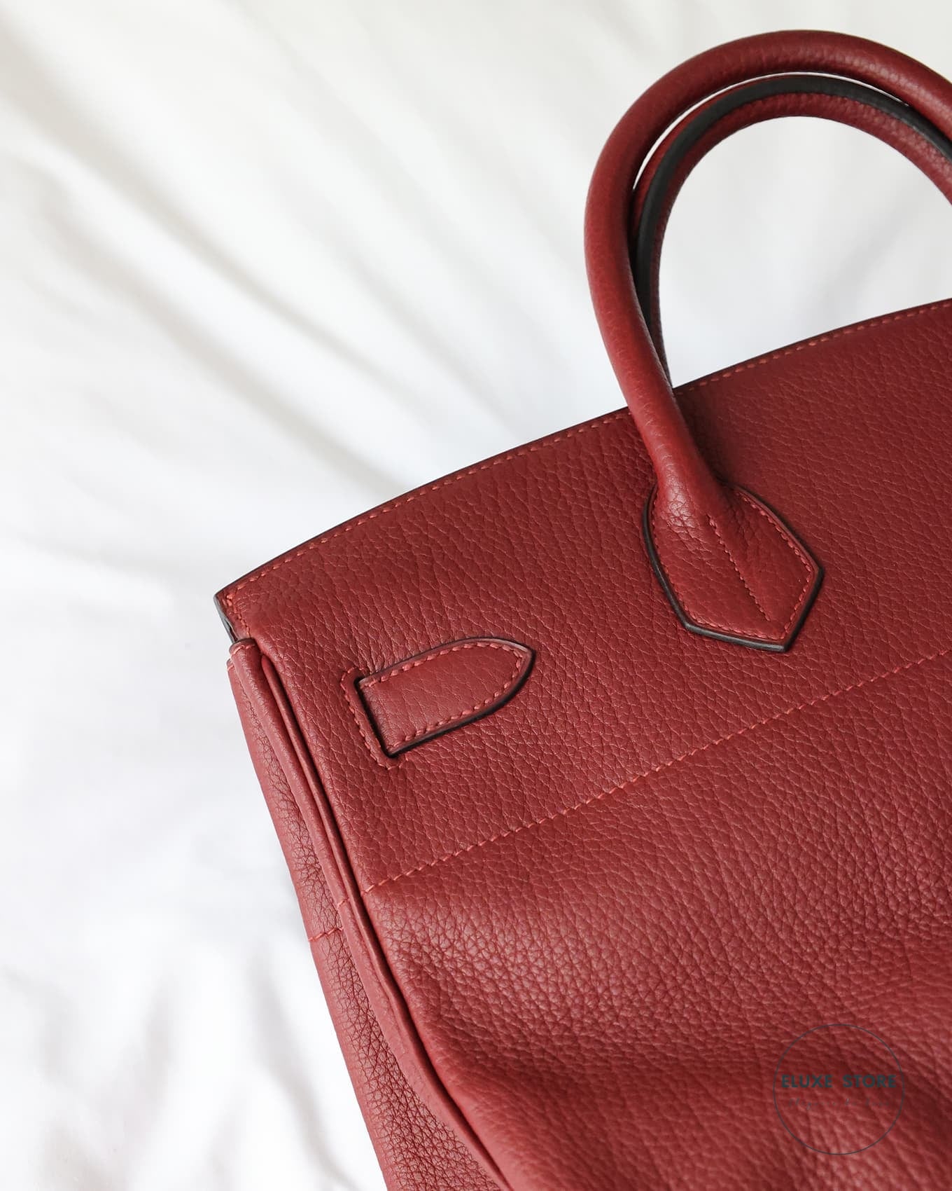 Hermès Birkin HAC Haut à Courroies 40 Rouge H Togo 2009 Hermes red burgundy dark red | Eluxe Store