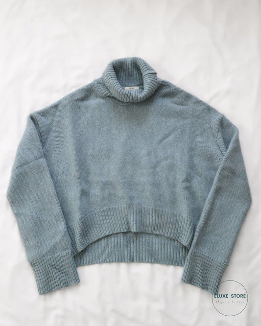 Old Céline by Phoebe Philo FW17 Blue Cashmere Oversized Turtleneck Sweater | ELUXE STORE