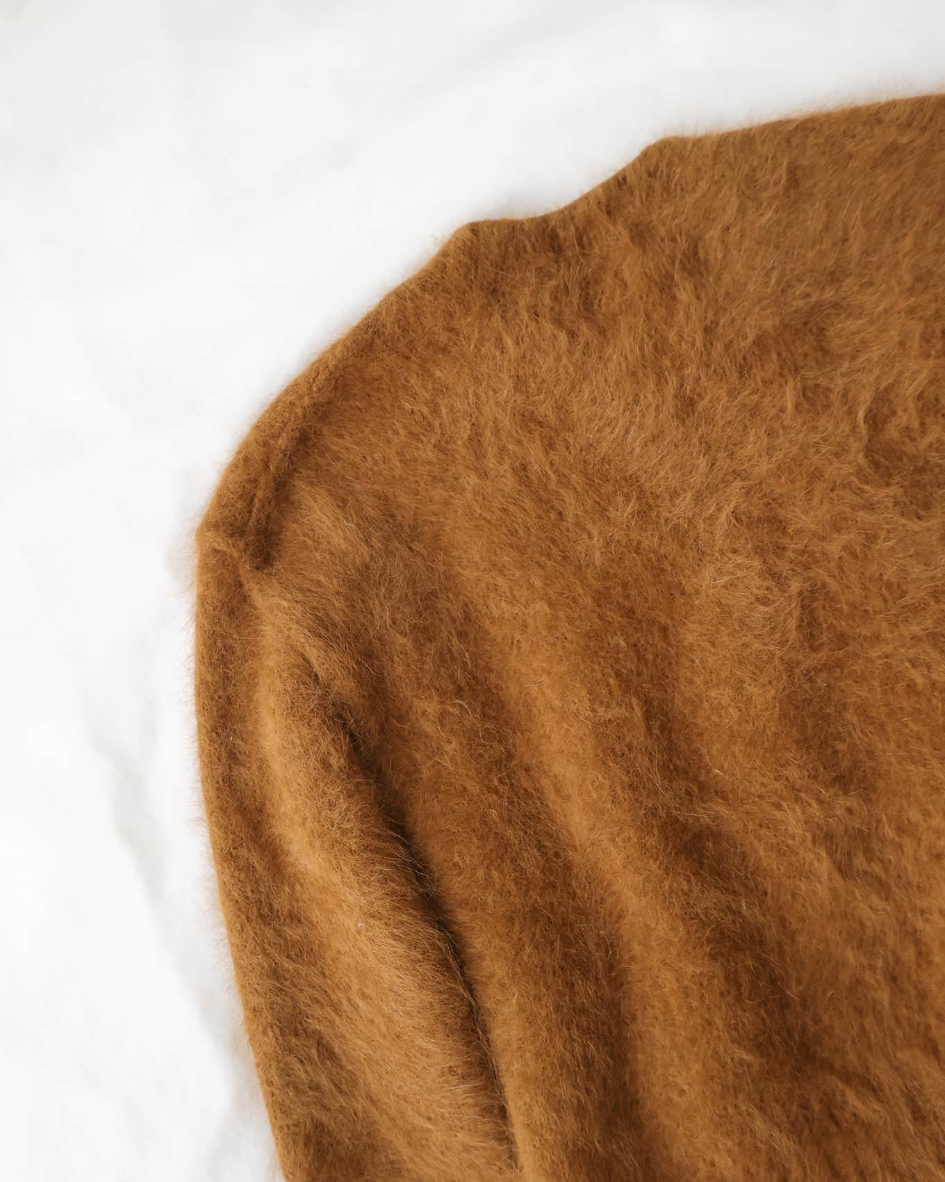 Céline by Phoebe Philo Fuzzy Brown Angora Wool Knit Sweater