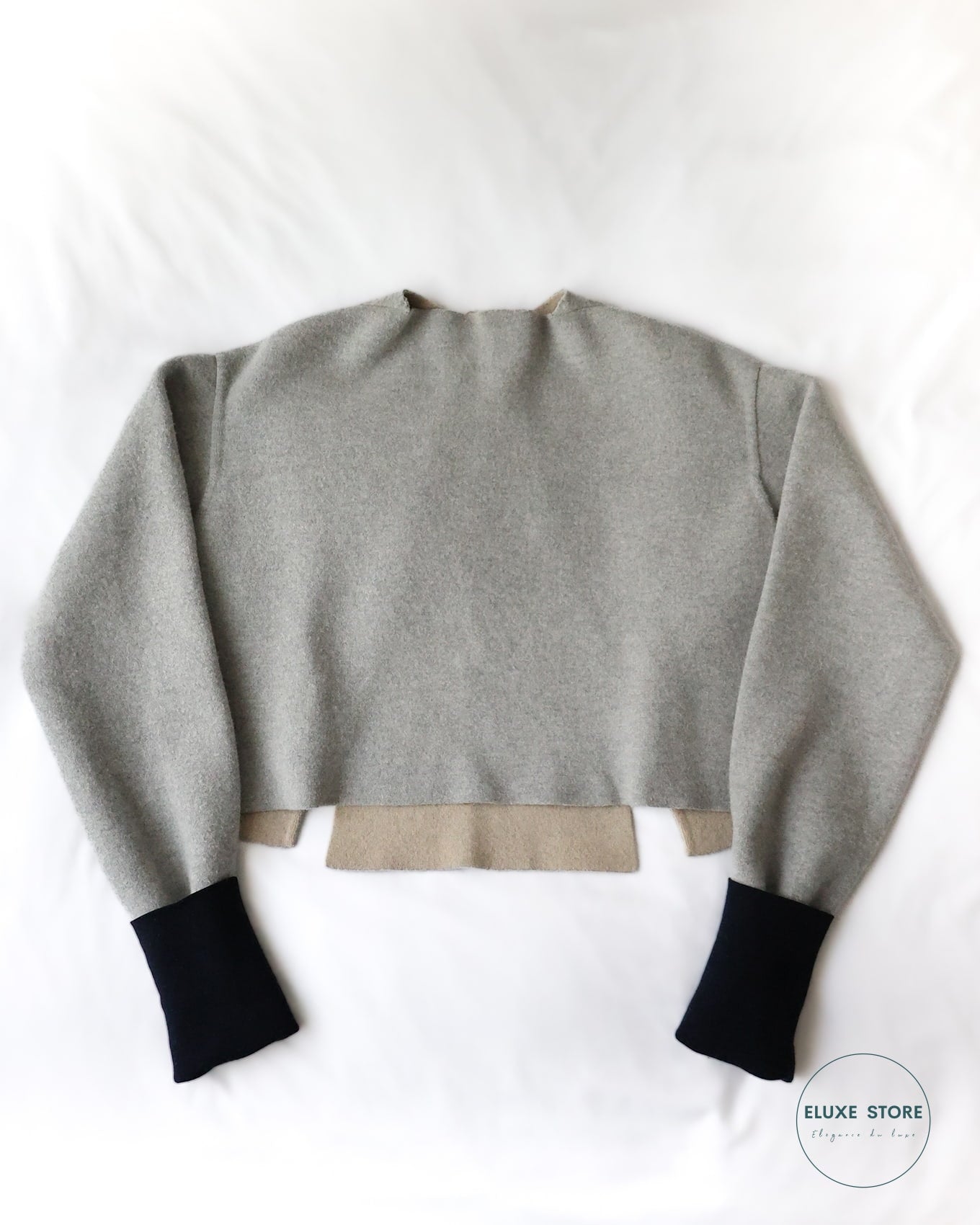 Old Céline by Phoebe Philo Fall Winter 2013 FW13 Oversized Grey Wool Cashmere Sweater | 2 3V56 / 5010 | Eluxe Store