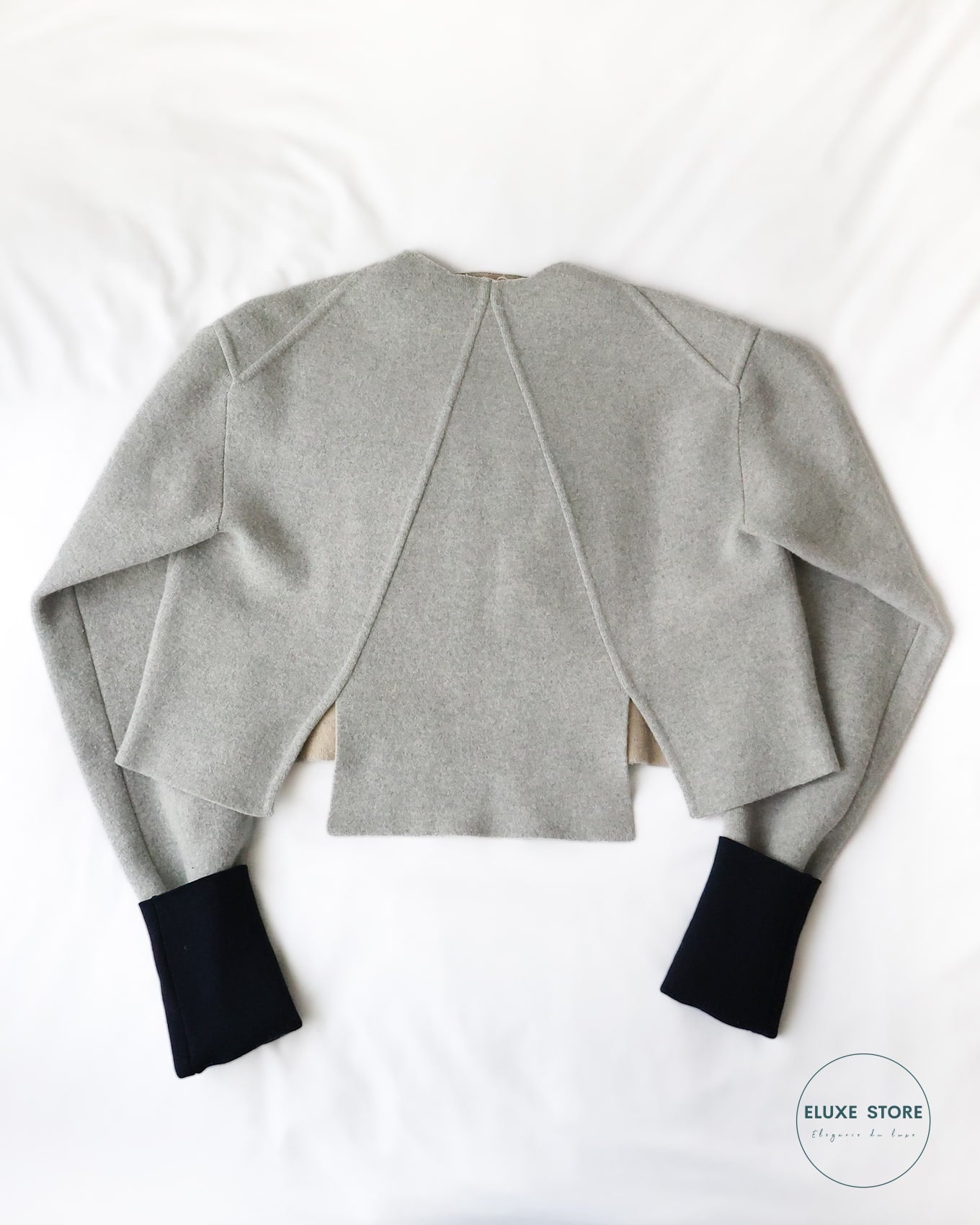 Old Céline by Phoebe Philo Fall Winter 2013 FW13 Oversized Grey Wool Cashmere Sweater | 2 3V56 / 5010 | Eluxe Store