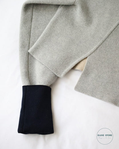 Old Céline by Phoebe Philo Fall Winter 2013 FW13 Oversized Grey Wool Cashmere Sweater | 2 3V56 / 5010 | Eluxe Store