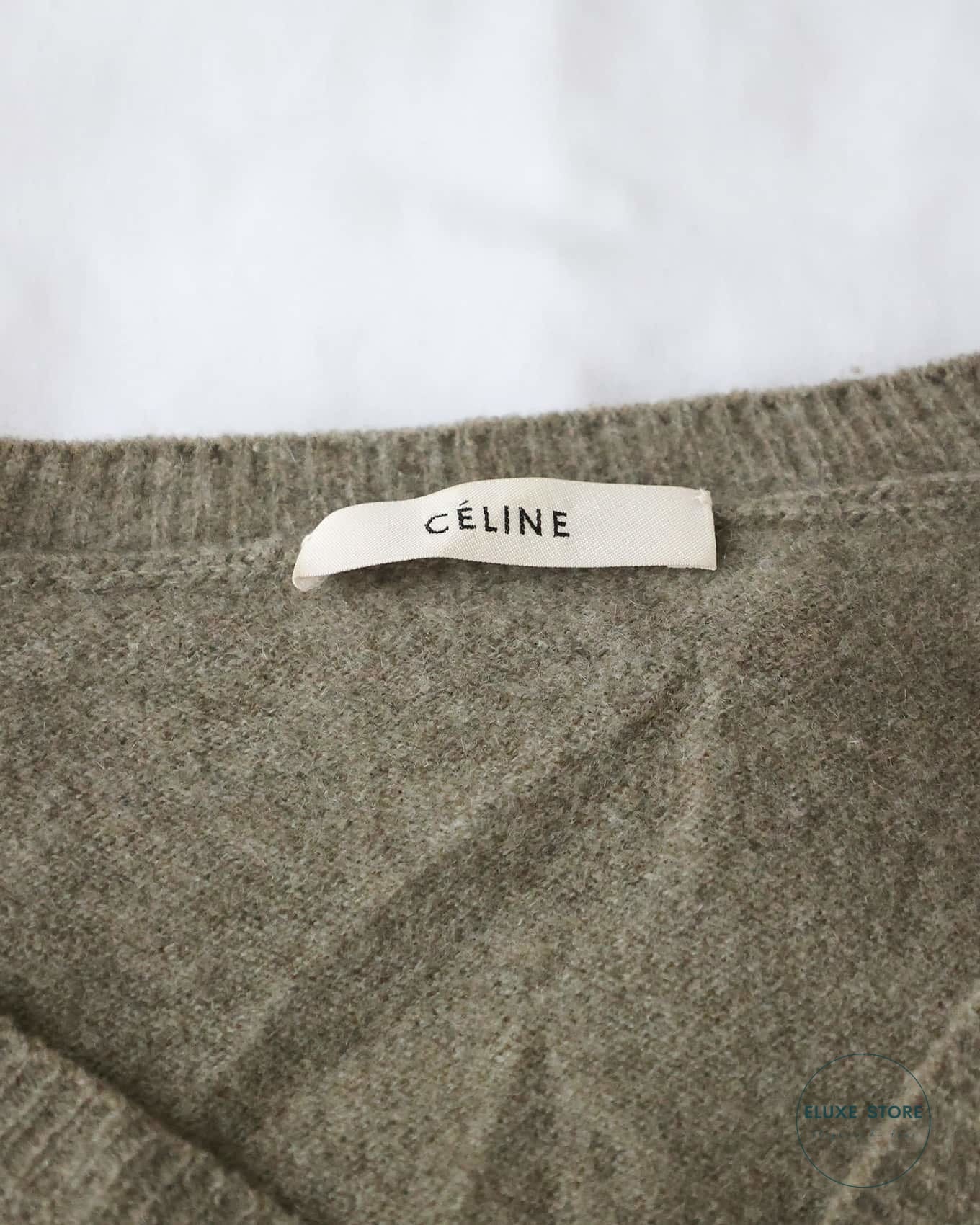 Old Céline by Phoebe Philo Brown Cashmere Duo Sweater | 2 3GJ1 / 315C | ELUXE STORE