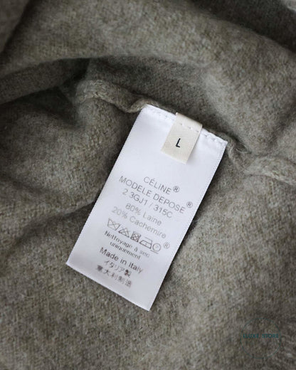 Céline by Phoebe Philo Brown Cashmere Duo Sweater | 2 3GJ1 / 315C | ELUXE STORE