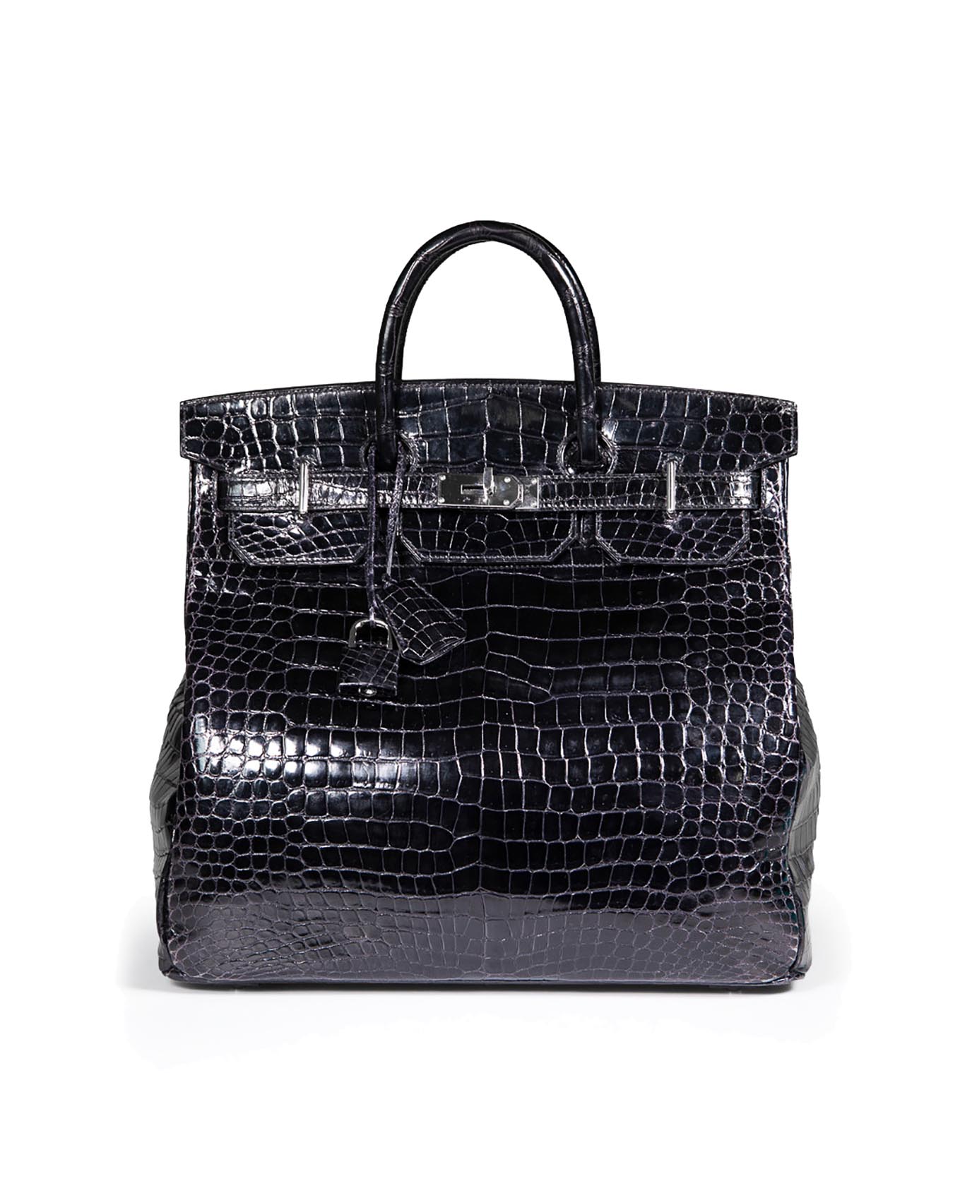 Hermès HAC Haut à Courroies 40 Noir Crocodile Porosus 1999