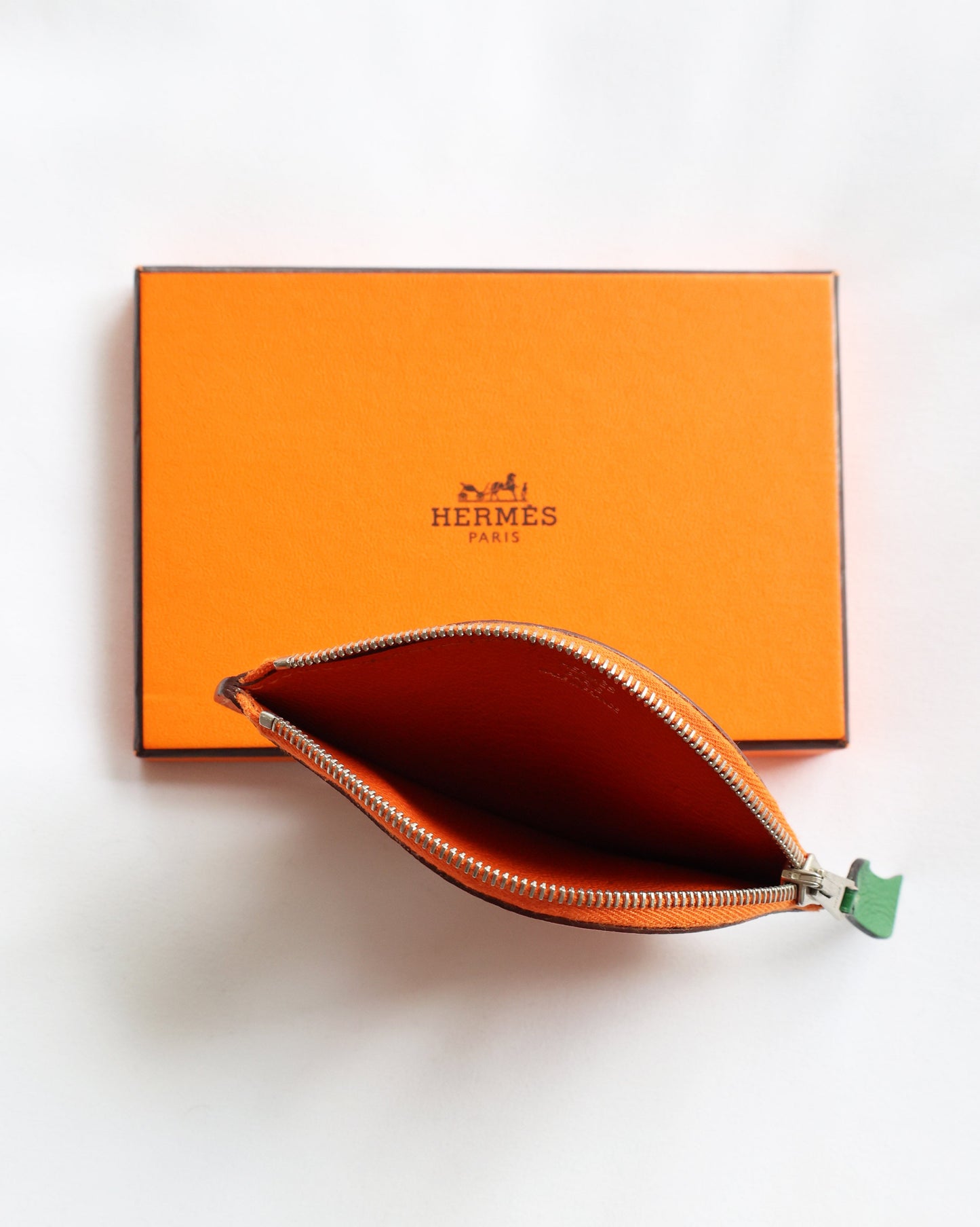 Buy Hermès Tutti Frutti Orange Leather Coin Pouch | ELUXE STORE